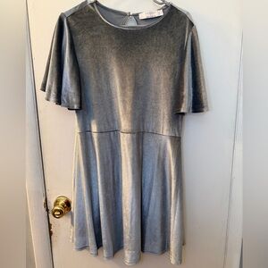 Primark Metallic Silver Skater Dress
